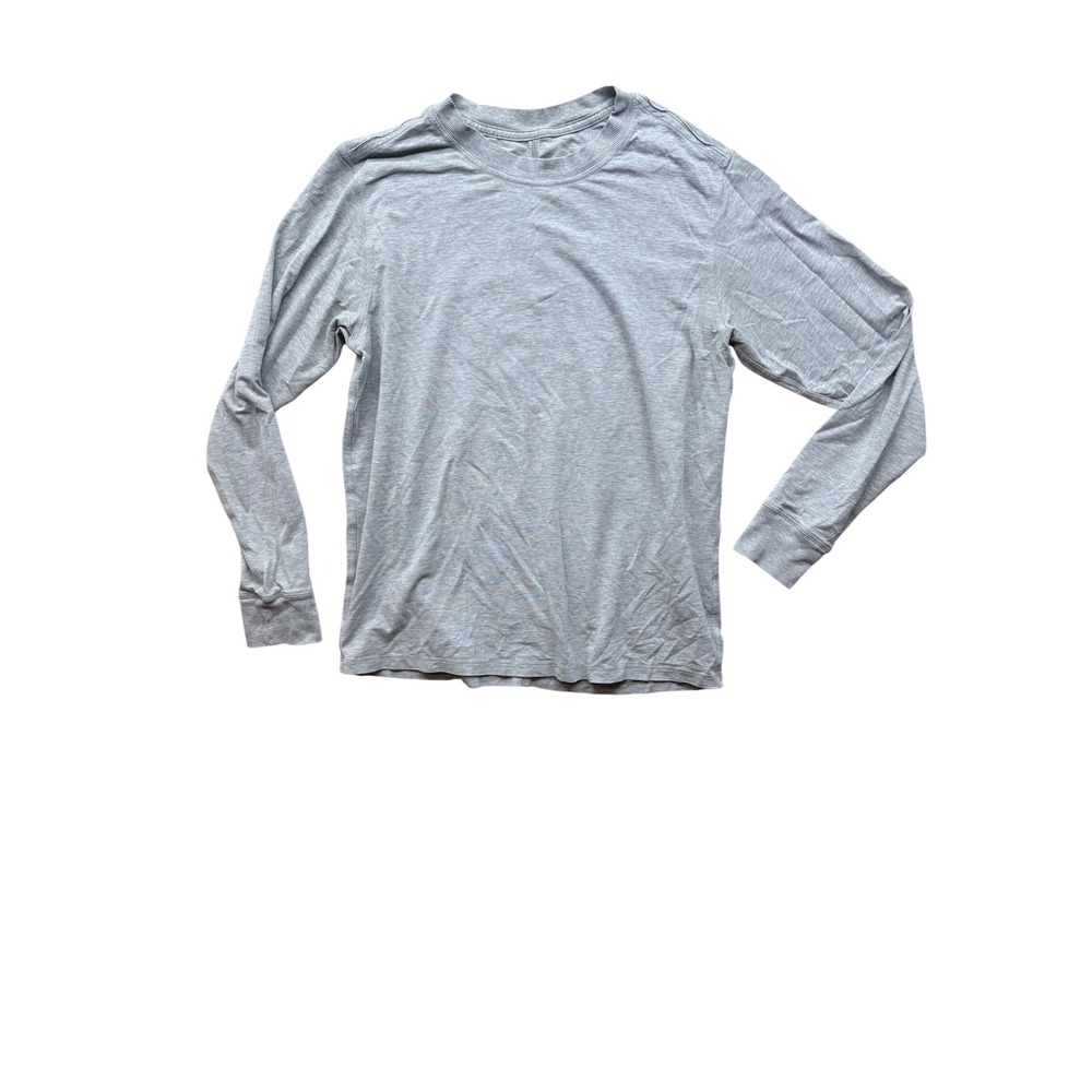 Lululemon Heathered Grey Long Sleeve Crew Neck Athletic size 4